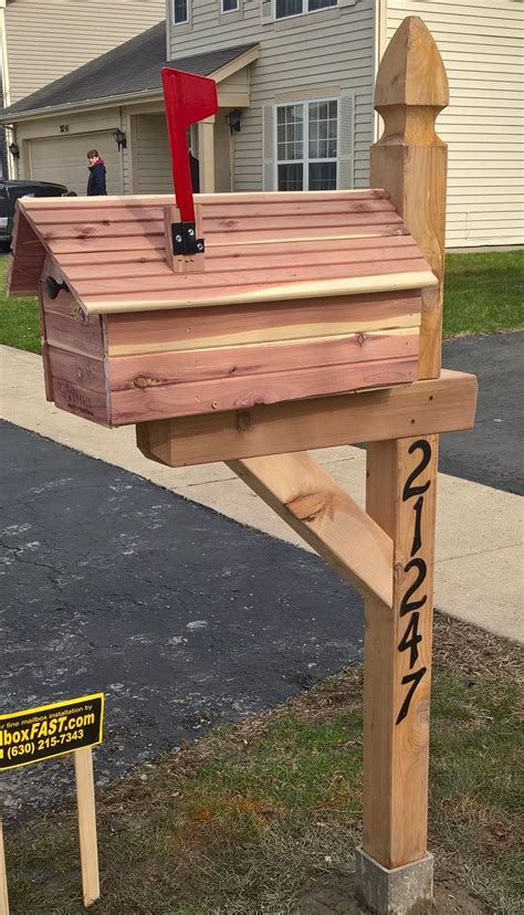 wooden mailbox posts residential